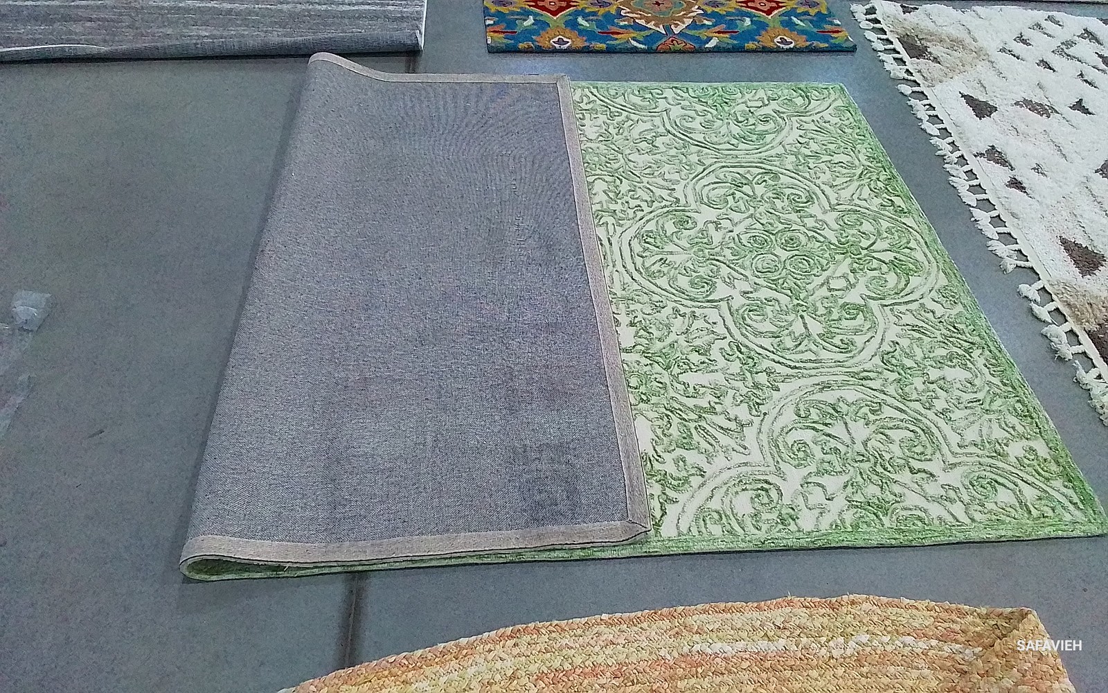 IVORY / GREEN 5'-0" x 8'-0" Back Stain Rug, Reduced Price 1172801898 MSR3511Y-5 gallery