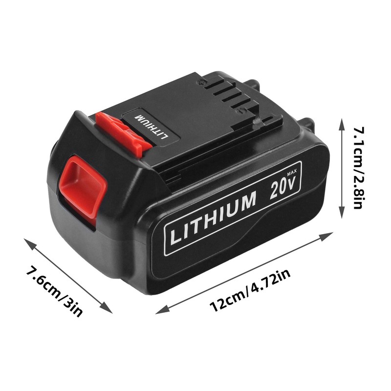 2-Pack 7.0Ah LB2X4020 Replacement for Black and Decker 20V Battery LBXR2020 gallery