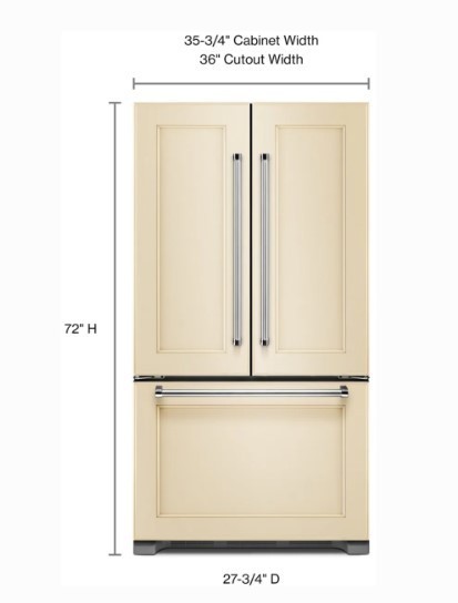 KitchenAid 36" Counter Depth 22 cu. ft. Panel-Ready Refrigerator - KRFC302EPA gallery