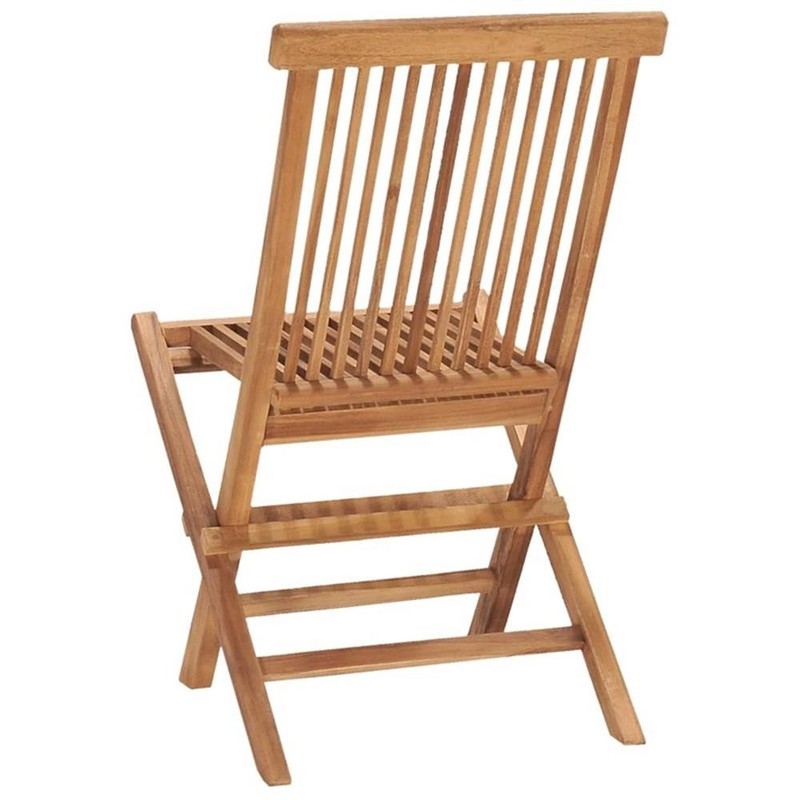 Bowery Hill Smooth Sanded Teak HardWood Outdoor Dining Set in Natural Teak gallery