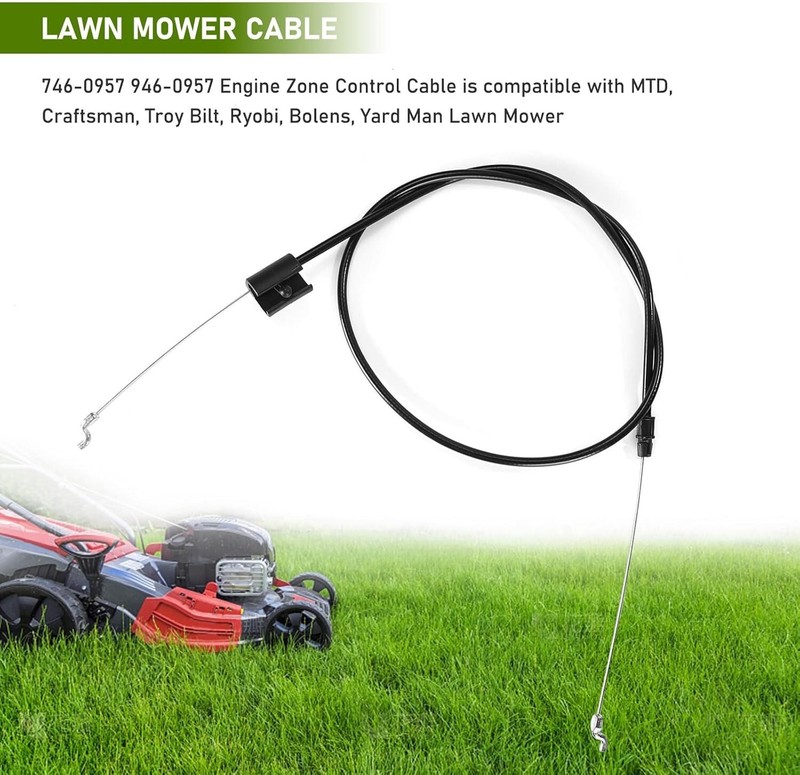 2Pcs 56Inch Replacement Engine Brake Zone Control Cable For Craftsman Lawn Mower gallery