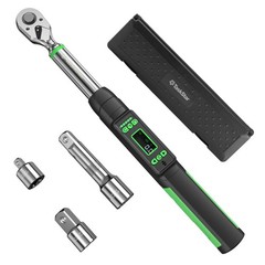Taskstar 3/8″ Digital Torque Wrench 0–220 Nm/0–162 ft-lbs Electric Torque Wrench