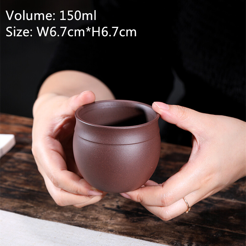 Made yixing zisha tea cup marked master cup original ore dahongpao clay cup new gallery