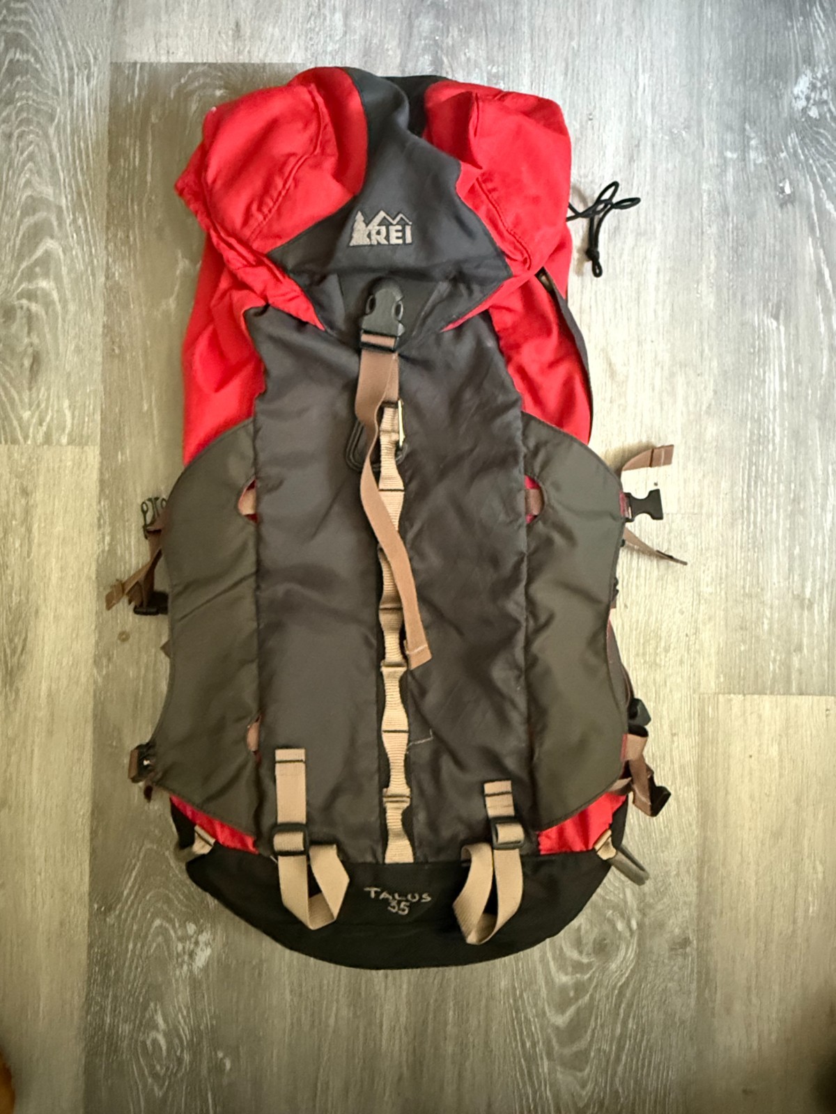 REI Talus 35L Backpacking Pack, Red 2