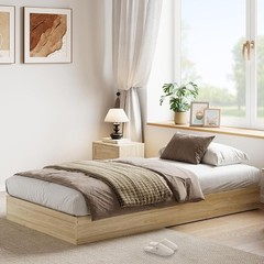 Wood Platform Bed Frame Without Headboard Bed Frame Easy Assembly Multiple Sizes
