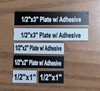 Custom Engraved small mini 1/2-inch X 1, 2 or 3 inch Plate with Adhesive Backing gallery