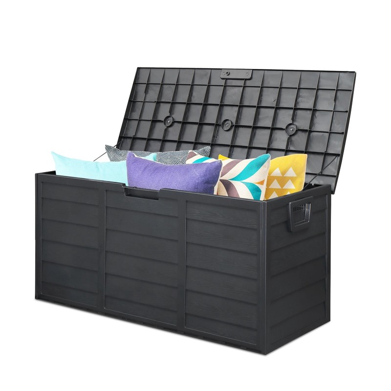 75 Gal Deck Box Outdoor Storage Box for Patio Furniture Cushions Gardening Tools gallery