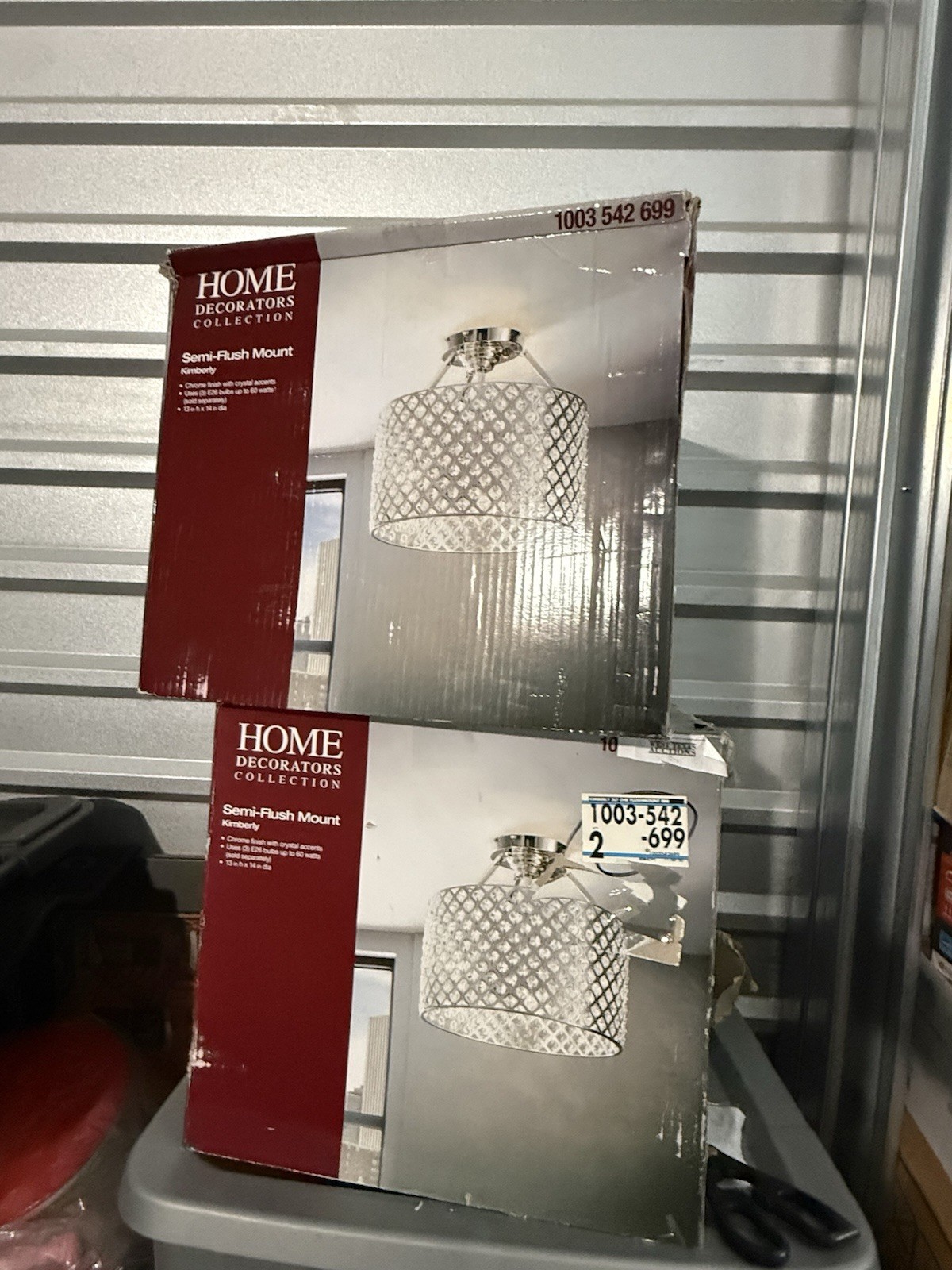 Home Decorators Collection Kimberly Semi-Flush Mount Chrome Crystal Drum Light gallery