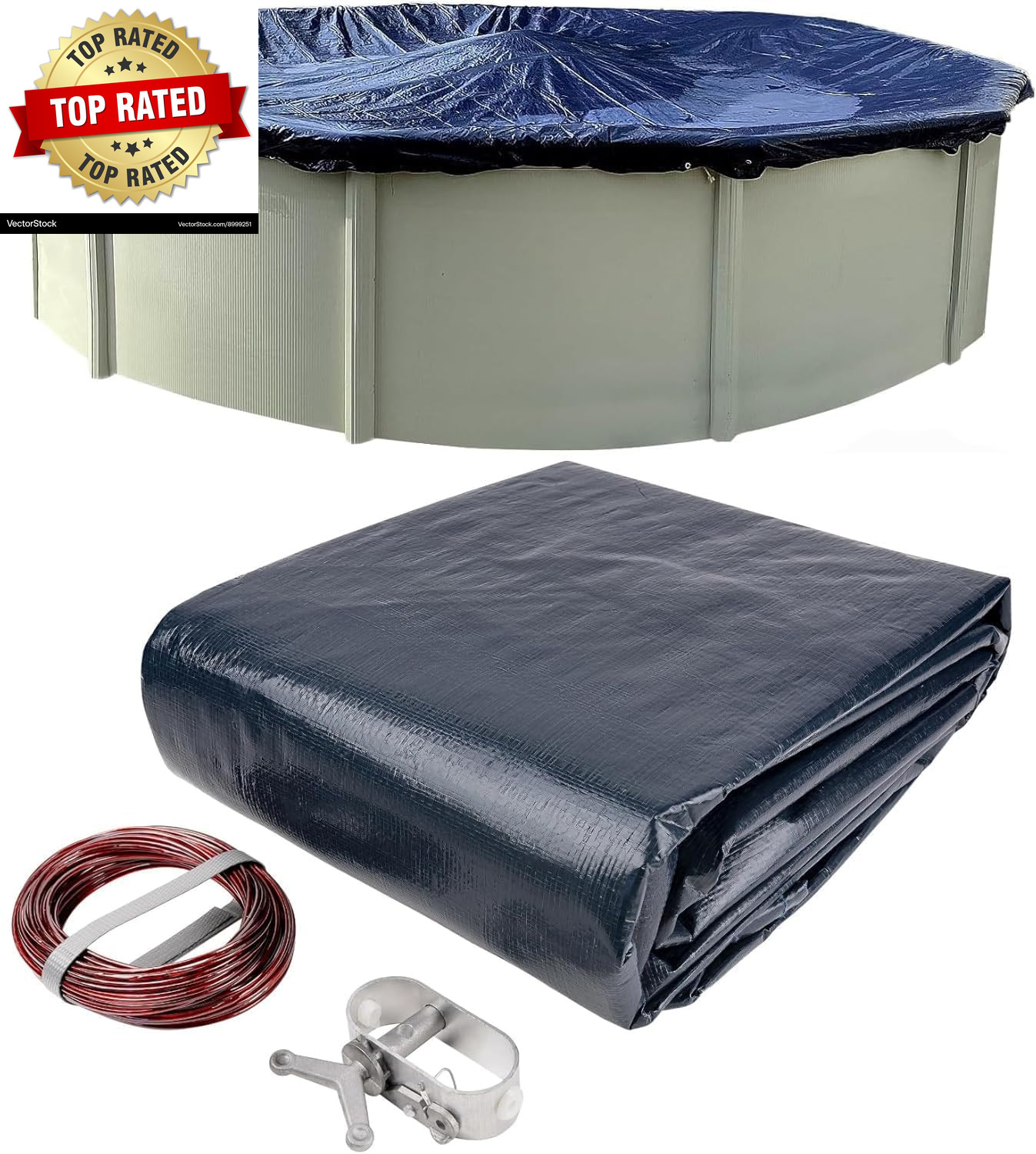 18’ Ft. round Pool Winter Cover for above Ground Pools -UV Resistant, Weatherpro gallery
