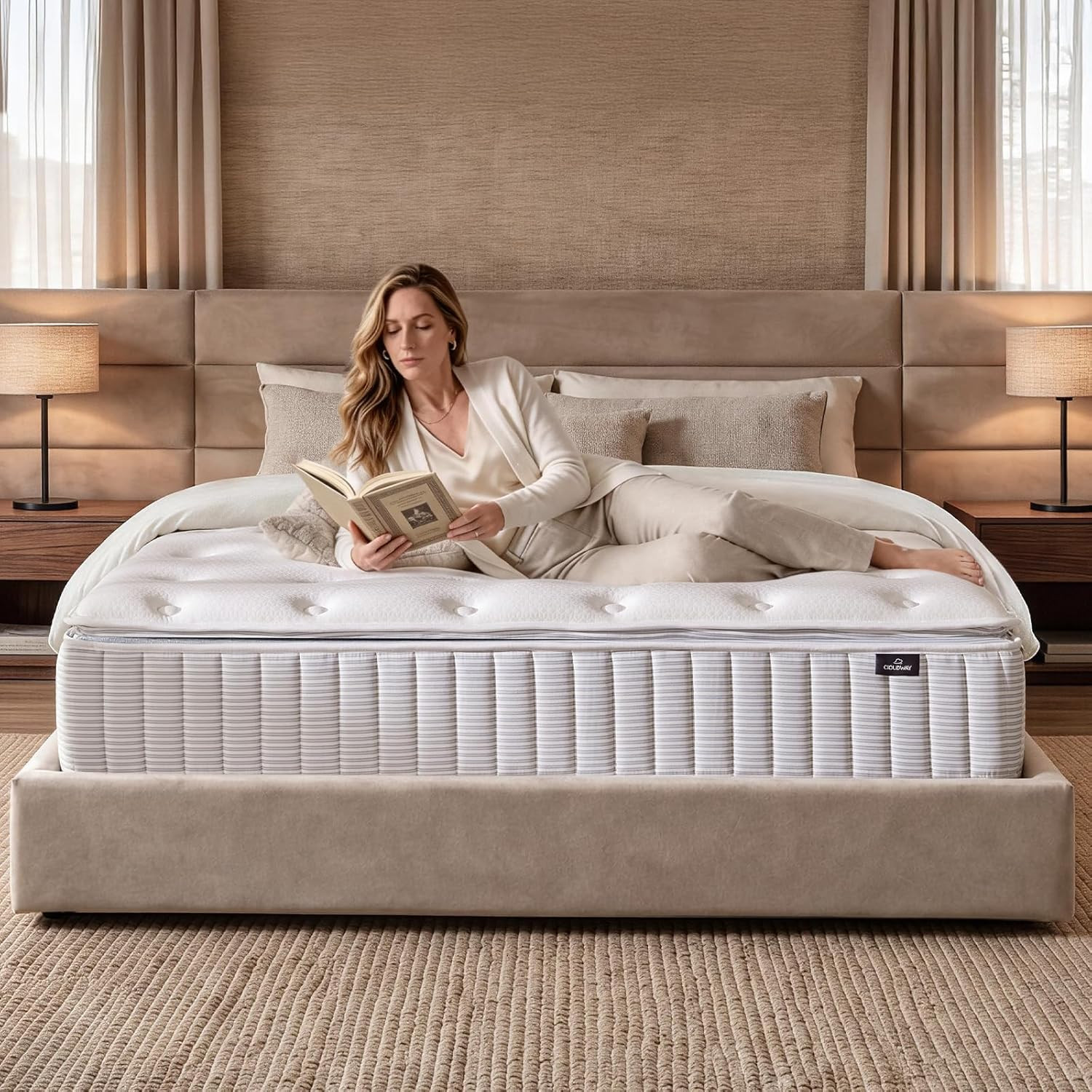 – 14 Inch King Size Mattress – Real Hybrid King Mattress Memory Foam, Reinforced gallery