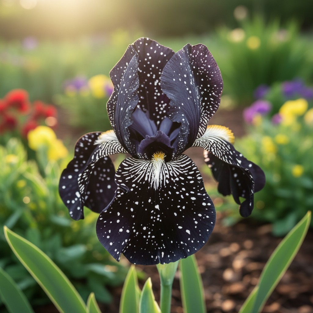 50 Black Iris Flower Seeds – Rare Speckled Night Blooms for Gardens gallery