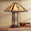 Drake Mission Tiffany Style Table Lamp 25 1/2" High Bronze Nightlight Bedroom gallery