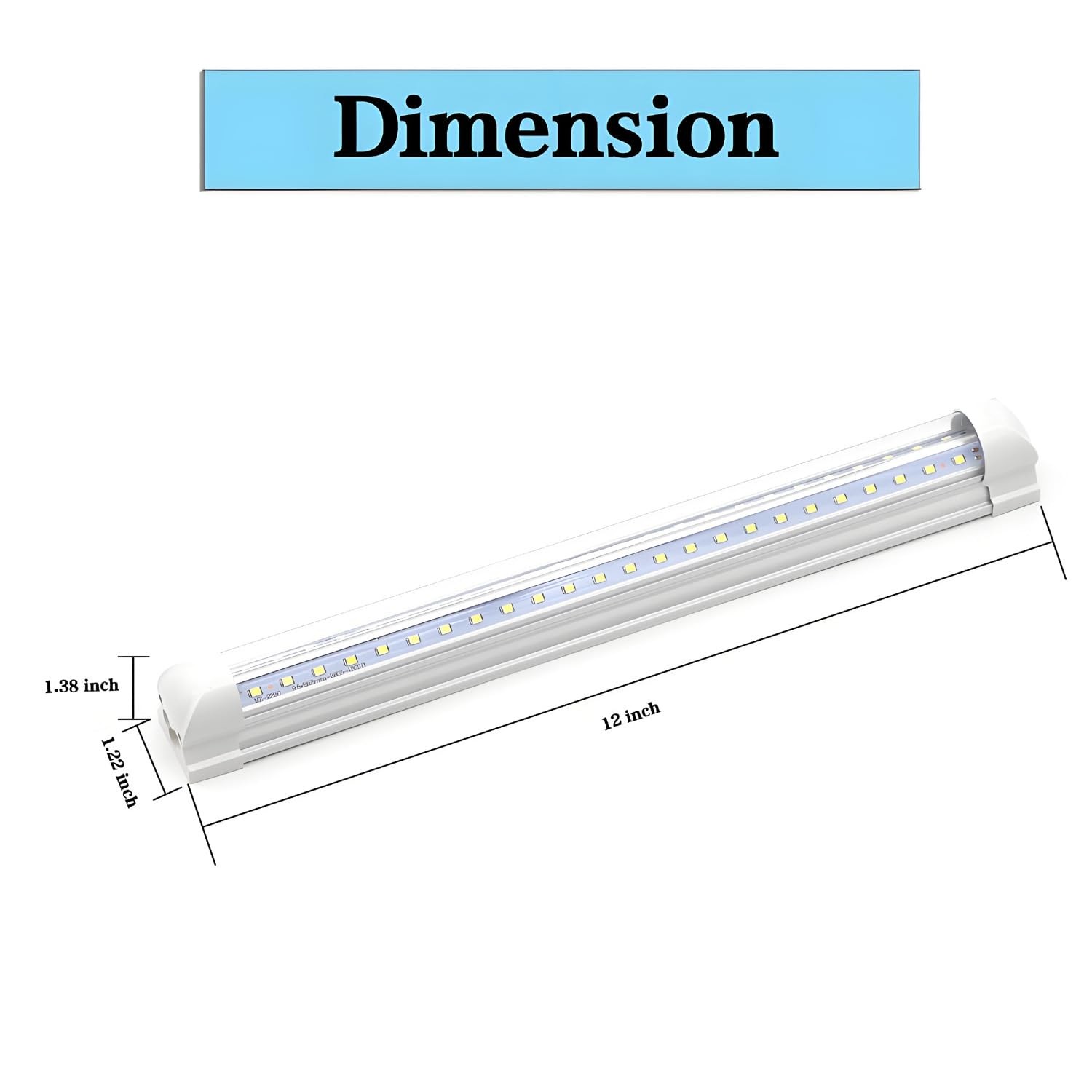 T8 LED Light Fixture 1ft 1080lm 9W Under Cabinet Lighting, 6500k Cool White, ... gallery