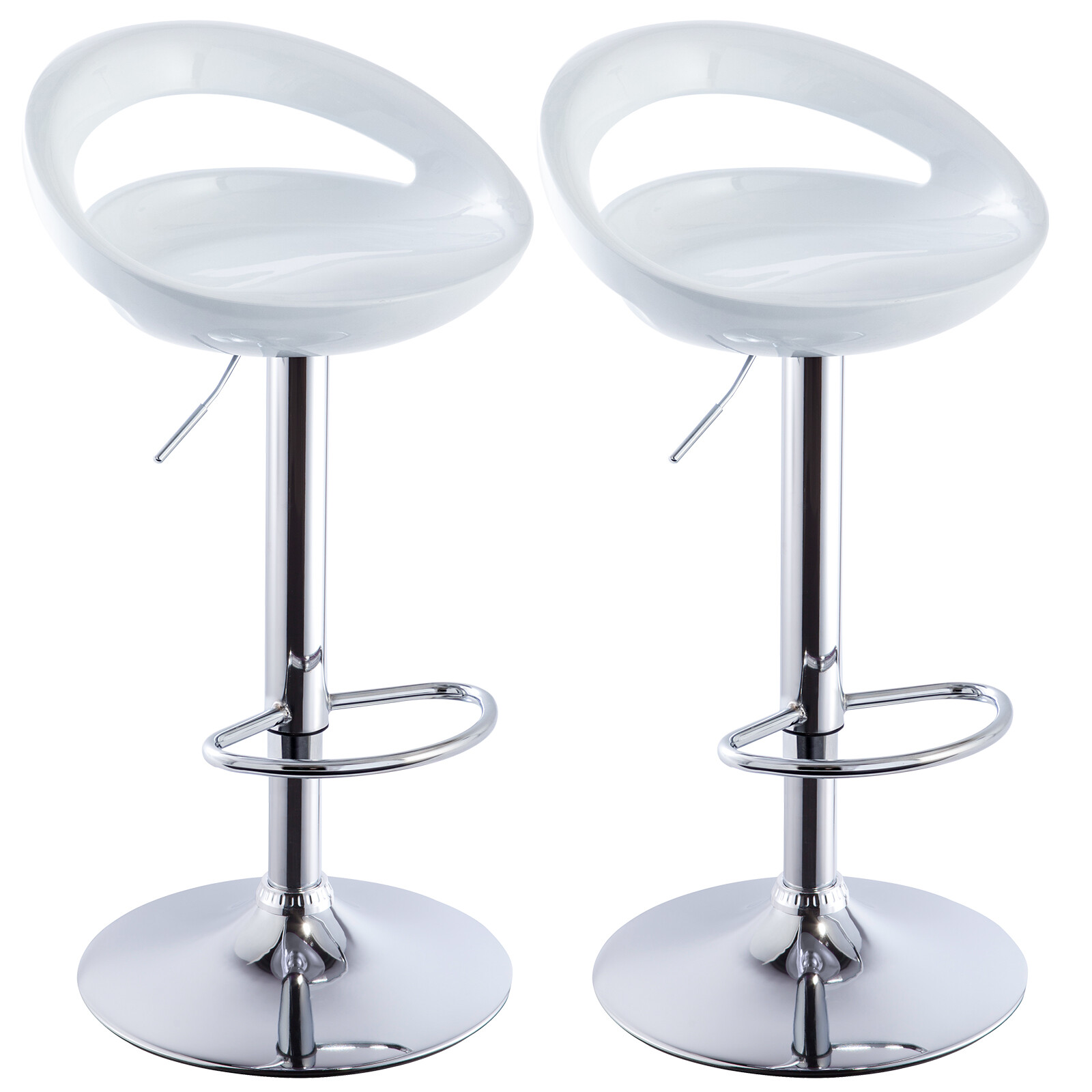 Modern Bar Stools Set of 2 Barstools Adjustable Swivel Bar Chair for Kitchen Bar gallery