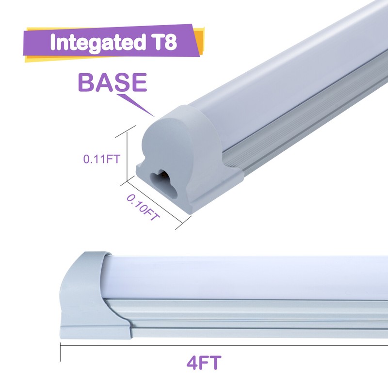T8 LED Shop Light 4FT 24W 6500K Linkable Integrated Fixture Garage Ceiling Lamp gallery
