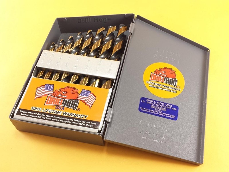 Drill Hog® USA 21 Pc Drill Bit Set Metal Hi-Molybdenum M7 MOLY Lifetime Warranty gallery