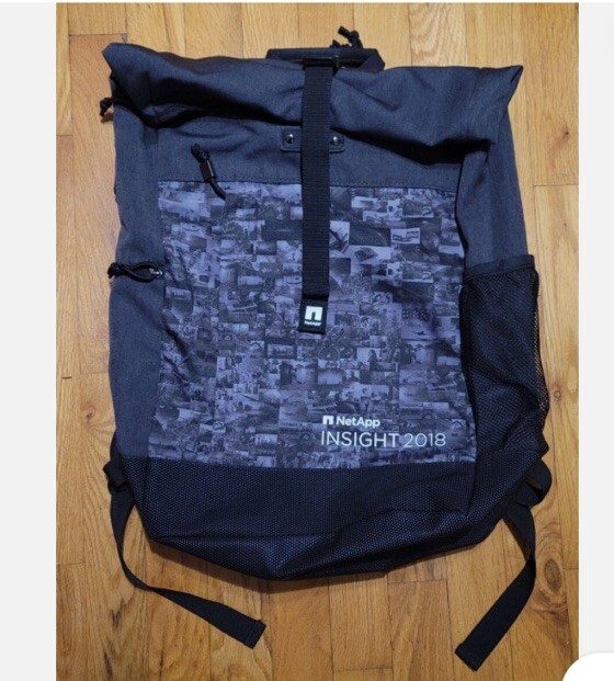 17" Black Expandable Backpack,Cloth Lining, USB Port,NetApp Insight 2018 New 4