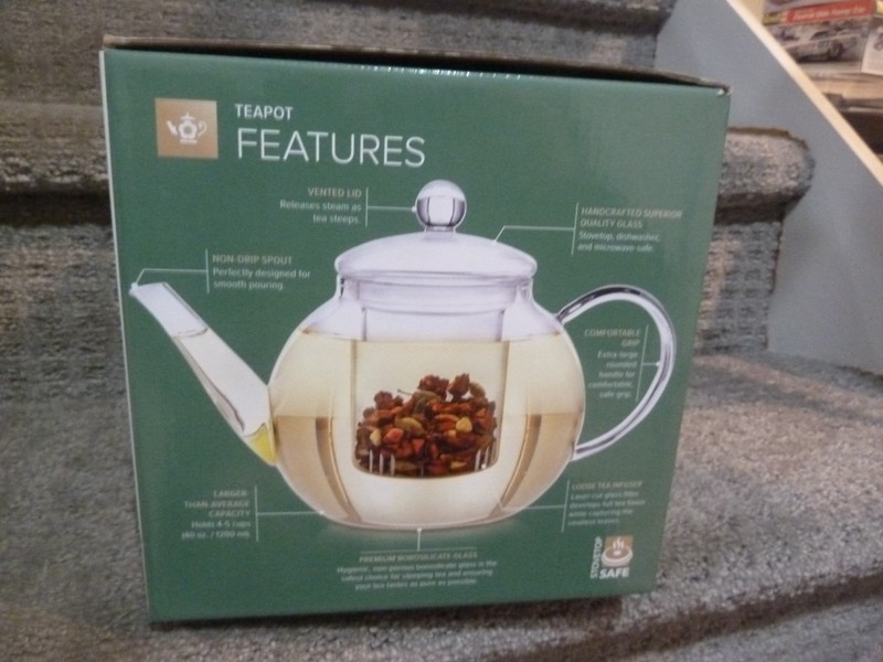 Teabloom Celebration Glass Teapot with Loose Tea Glass Infuser BRAND NEW gallery