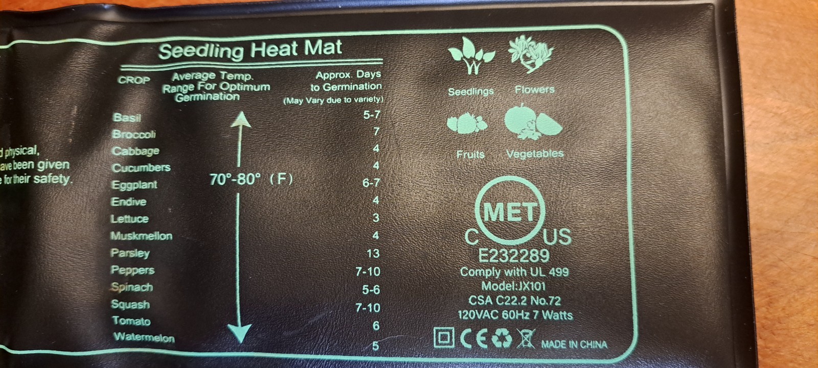 WATERPROOF SEEDLING HEAT MAT SEED STARTER PAD GERMINATION PROPAGATION PLANTS gallery