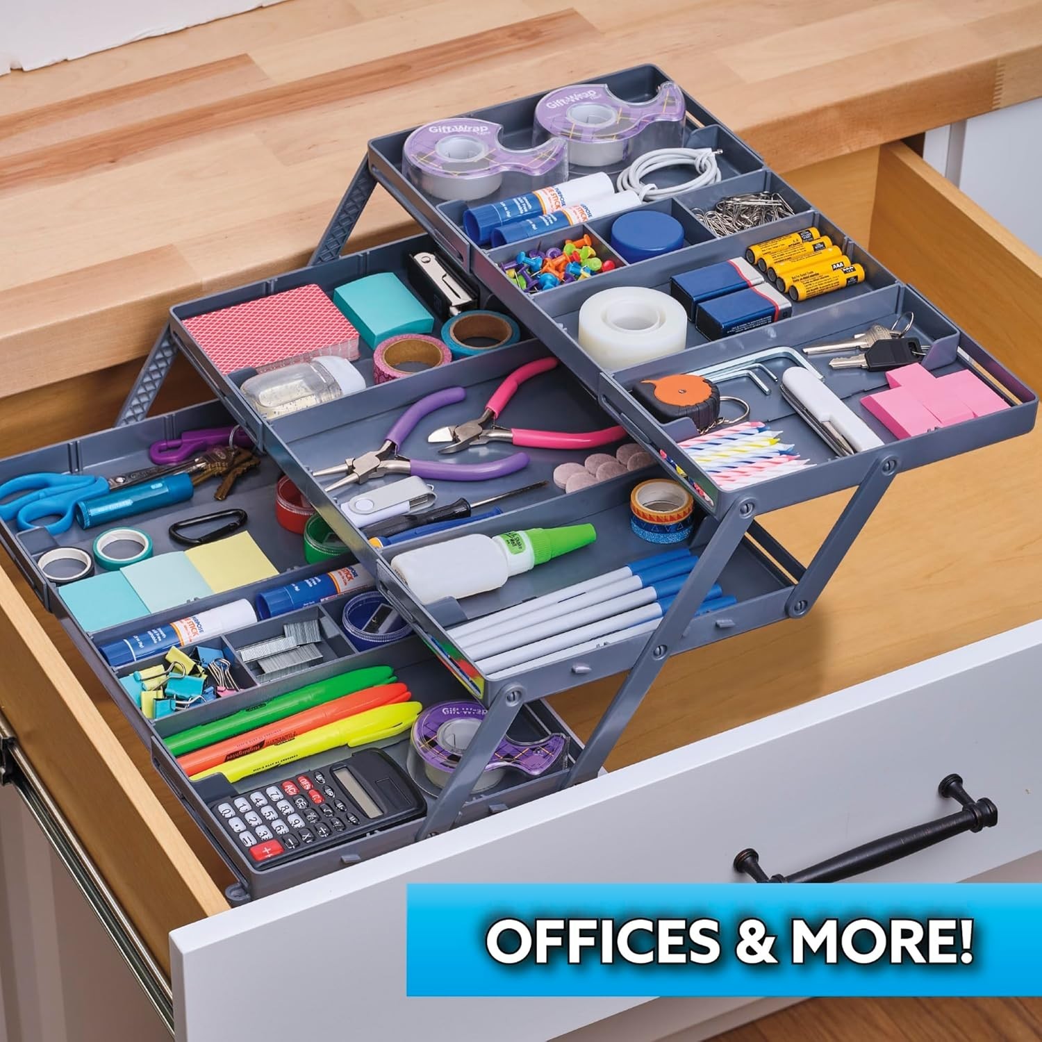 Smart Drawer Organizer Multi-Level Jewelry /Cosmetics Storage 9.5" x 7.5" x 2.75 gallery