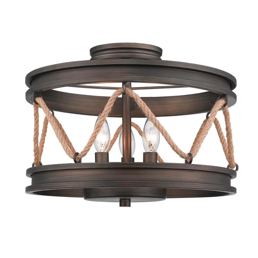 Golden Lighting Chatham Semi-Flush, Gunmetal Bronze - 1048-SFGMT gallery