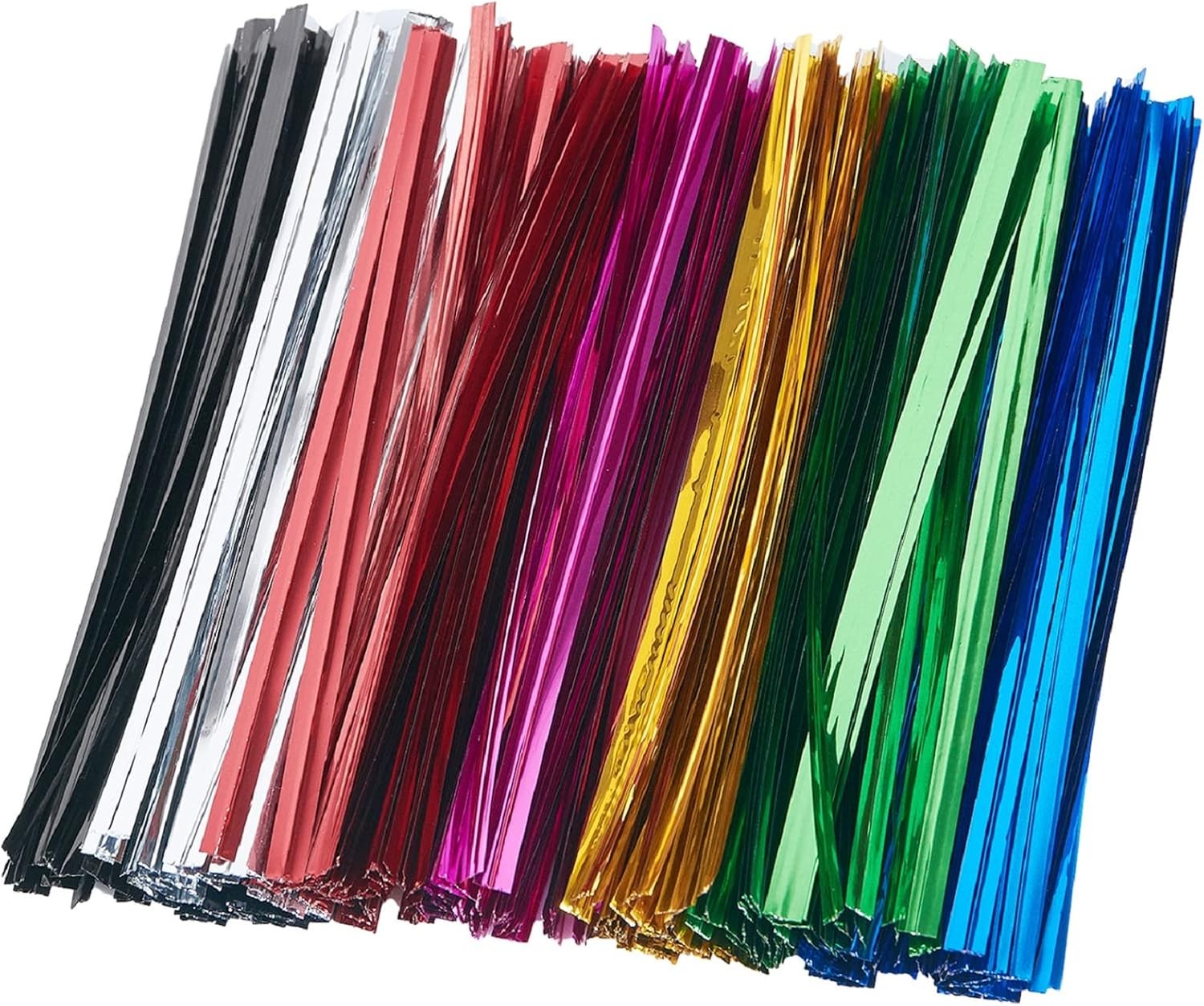 700 Pcs 4" Metallic Twist Ties, 7 Colors for Bakery Candy Bags, Multi gallery