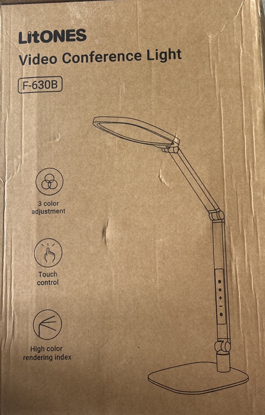 Adjustable Desk Lamp W/ Ring Light Video Conferencing Reading Gaming Crafting US gallery