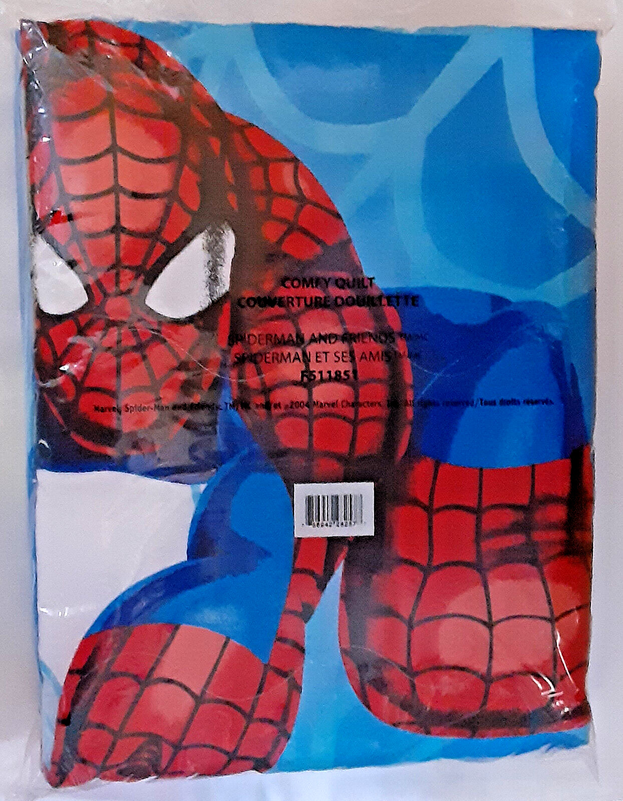 New Factory Sealed Spiderman & Friends Quilt - Poly/Cotton 41"x56" Vintage 2004 gallery