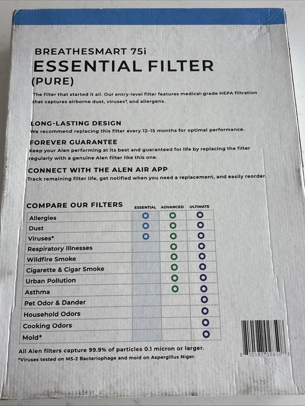 Alen Air Filter B7-Odor Replacement True HEPA Filter for BreatheSmart 75i Air gallery