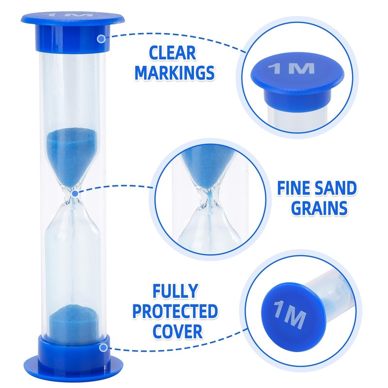Plastic Sand Timer Sandglass Hourglass Sand Clock Timer 30 sec, 1 min, 2 mins... gallery