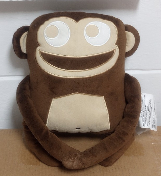 Stuffed Plush Monkey Decorative Bed Pillow 13 1/2" x 15" NEW gallery