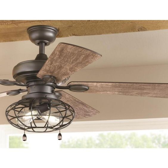 Home Decorators Collection YG629A-MBK Indoor Ceiling Fan with Light - Matte... gallery