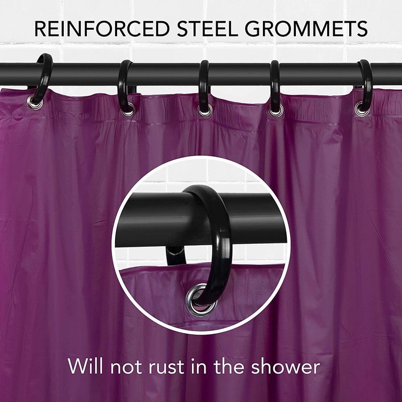 2 PACK SOLID WATER REPELLENT BATHROOM SHOWER CURTAIN VINYL LINER MANY COLORS gallery