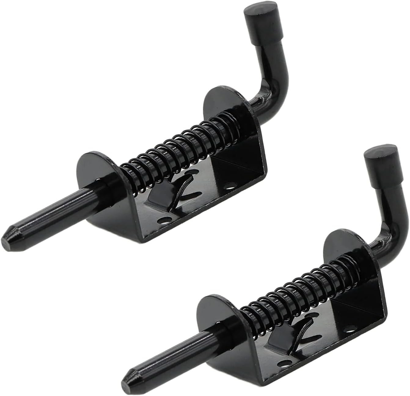 5 Inch Spring Loaded Latch Bolt, Heavy Duty 3/8 inch x 5 inches, Black gallery