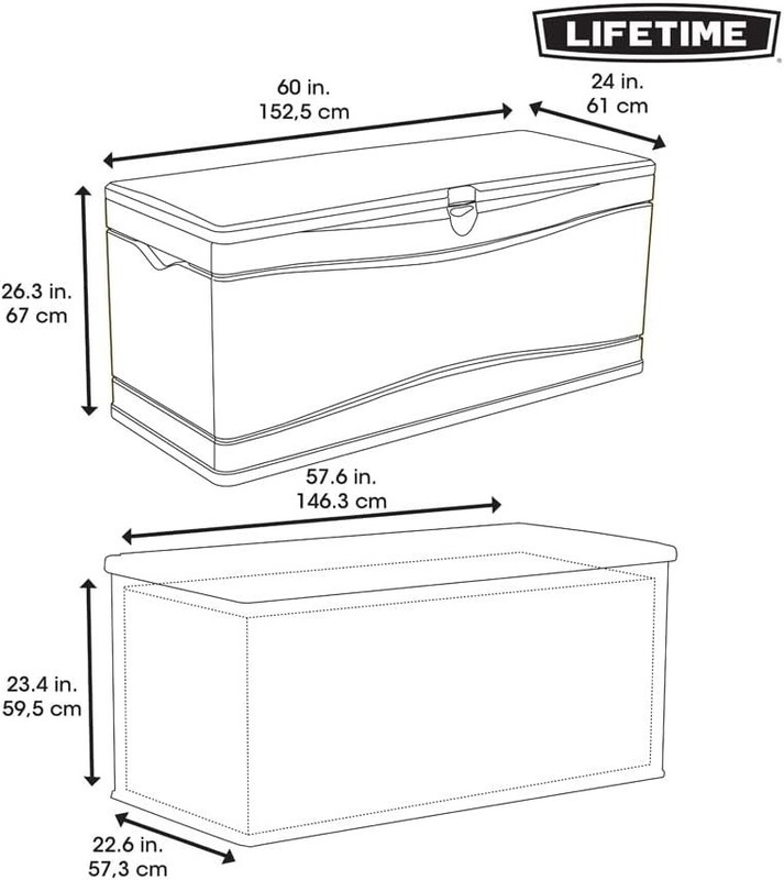 Extra Large Deck Box, 130 Gallon, Desert Sand/Brown 60012 gallery