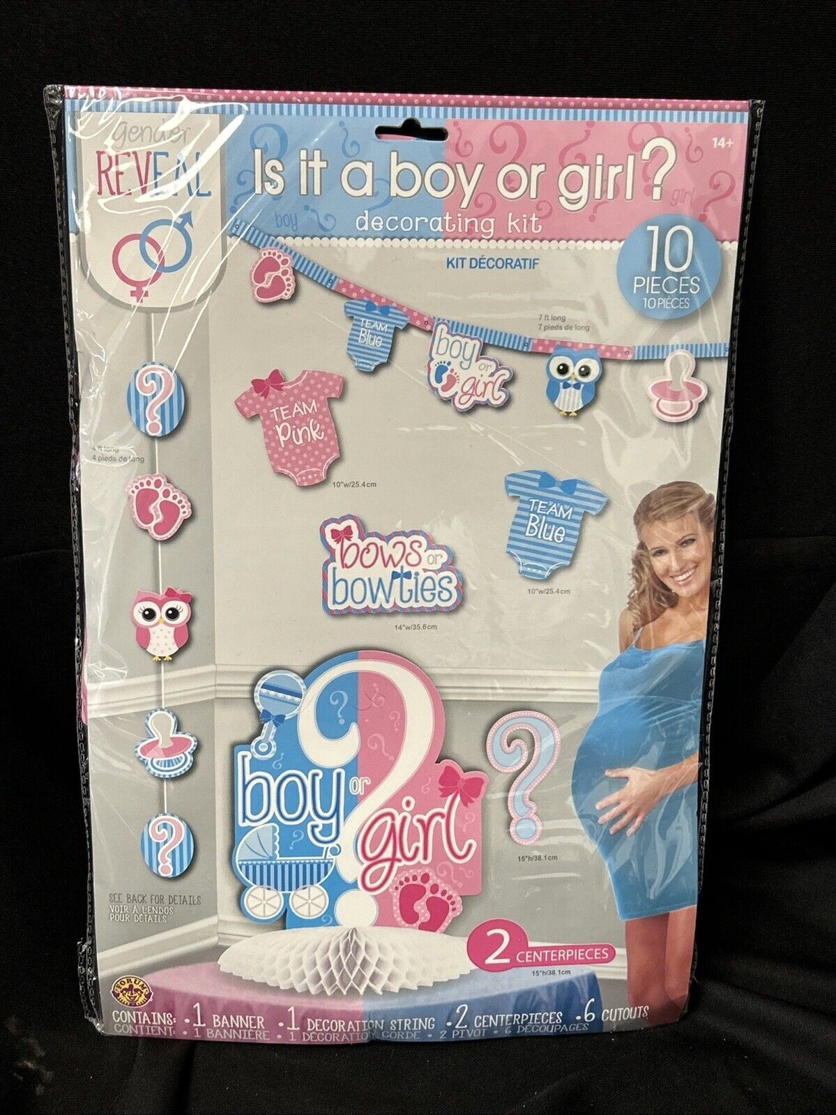 Forum Novelties Gender Reveal Decorating Kit Party Supplies 10 Pieces Included gallery
