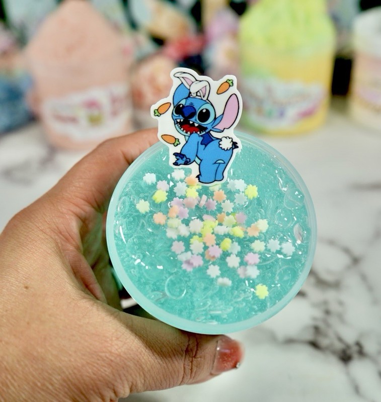 Happy Easter Fishbowl Slime, Easter Theme, No Scent, low Stretchy, ASMR gallery