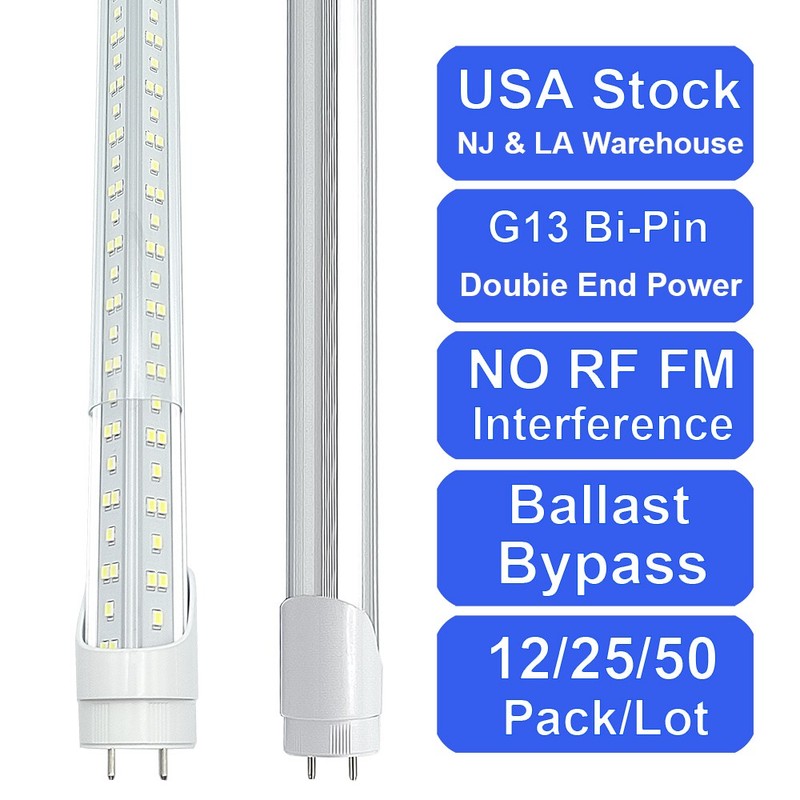 25PACK Bi-Pin 4FT Led Replacement Fluorescent Tubes 72W, 6500K No RF AC85-277V gallery