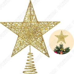 Christmas Tree Topper Star Decorations Topper Ornaments Indoor Decor 15cm*20cm
