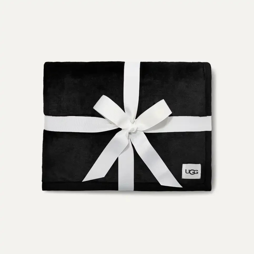 UGG DUFFIELD II THROW BLANKET THICK PLUSH BLACK 50X70 NEW With Tags gallery