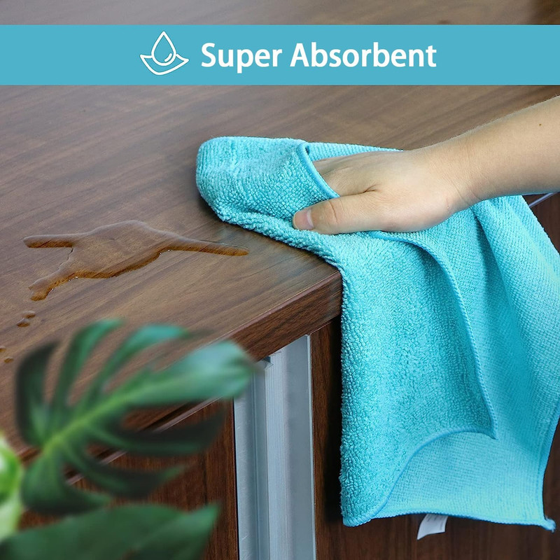 Microfiber Cleaning Cloth,12 Pack Cleaning Rags, Cleaning Towels with 4 Color As gallery