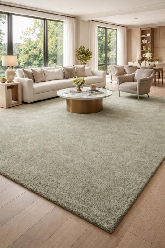 Hand Tufted Wool Area Rug | solid color Luxury Thick Pile Designer Rug & Carpet gallery