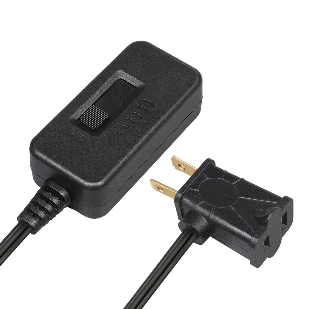 DEWENWILS Plug in Light Dimmer Switch For Dimmable LED Lights 6.6 ft Cord Black