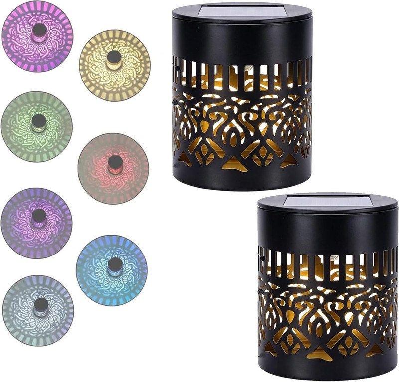 Color Changing Solar Mandala Projection Outdoor Decor Lights gallery