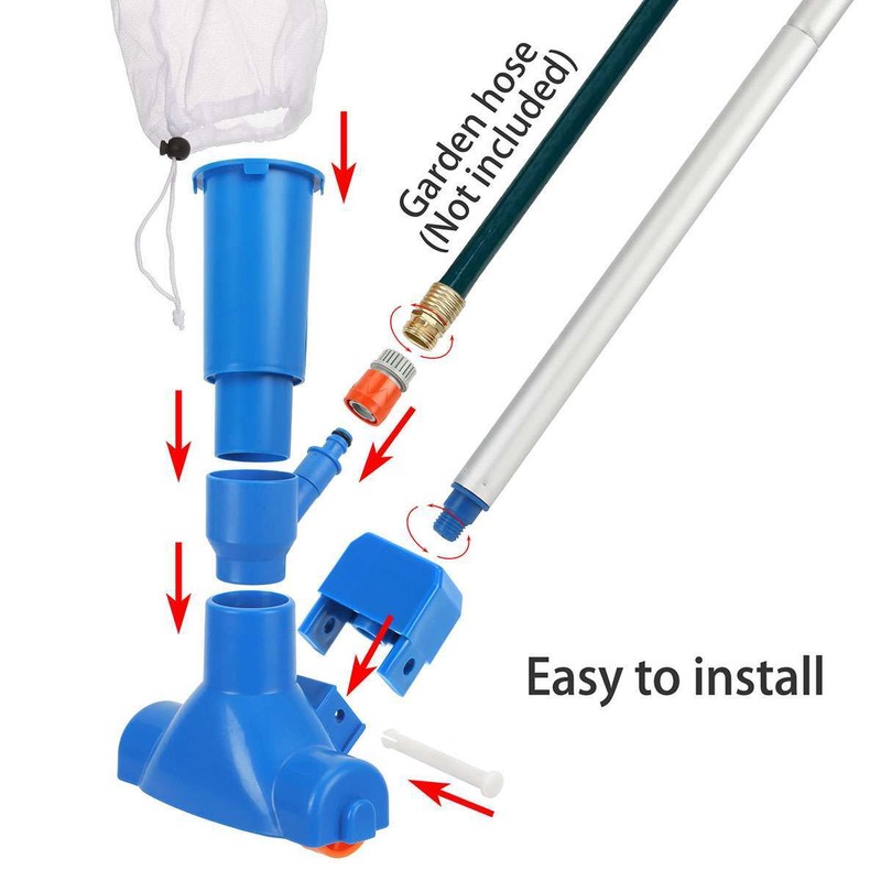 Handheld Vacuum Swimming Pool Jet Cleaner 5Section Pole Ground Spa Pond Fountain gallery