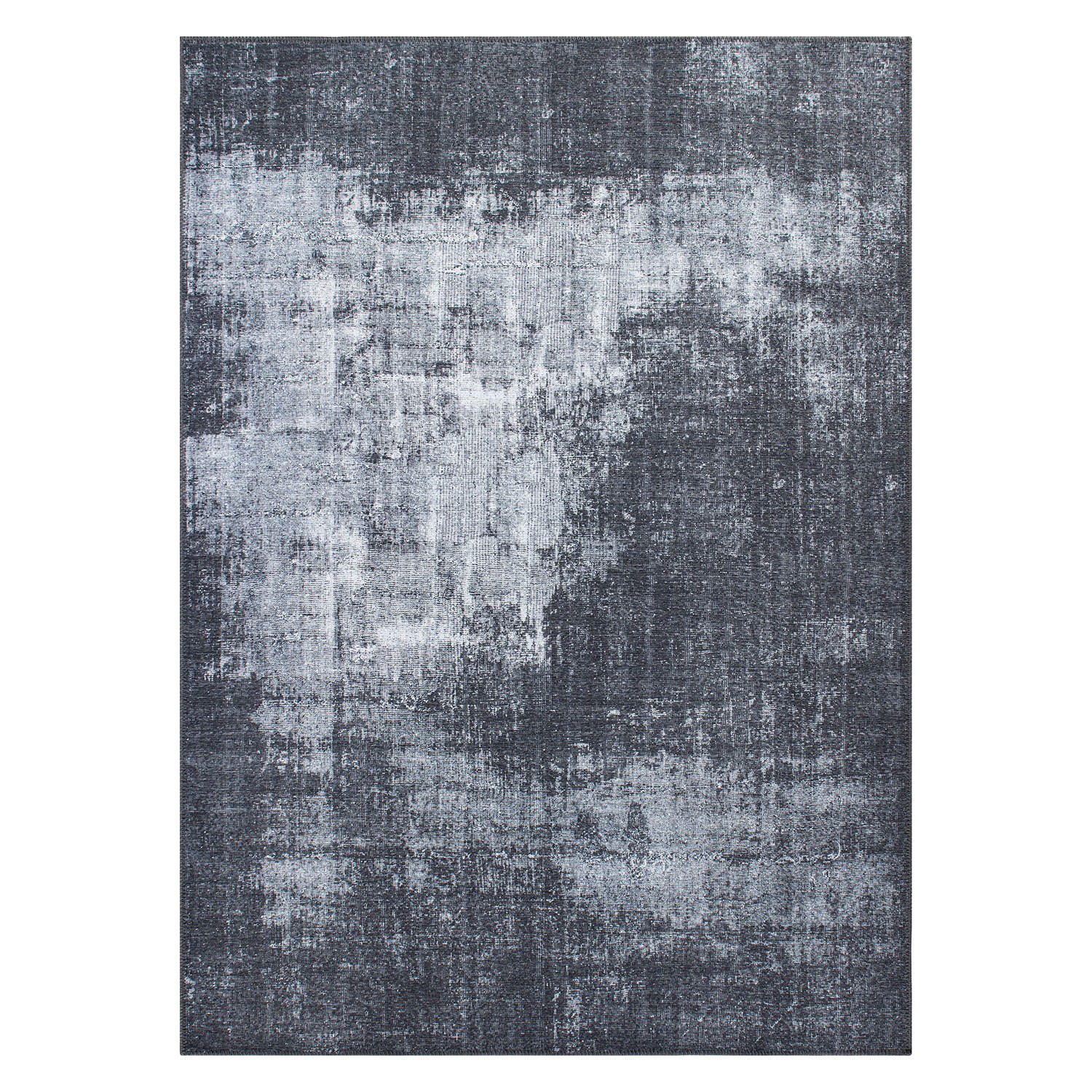 Rugshop Grey Carpet Contemporary Distressed Abstract Machine Washable Area Rug gallery