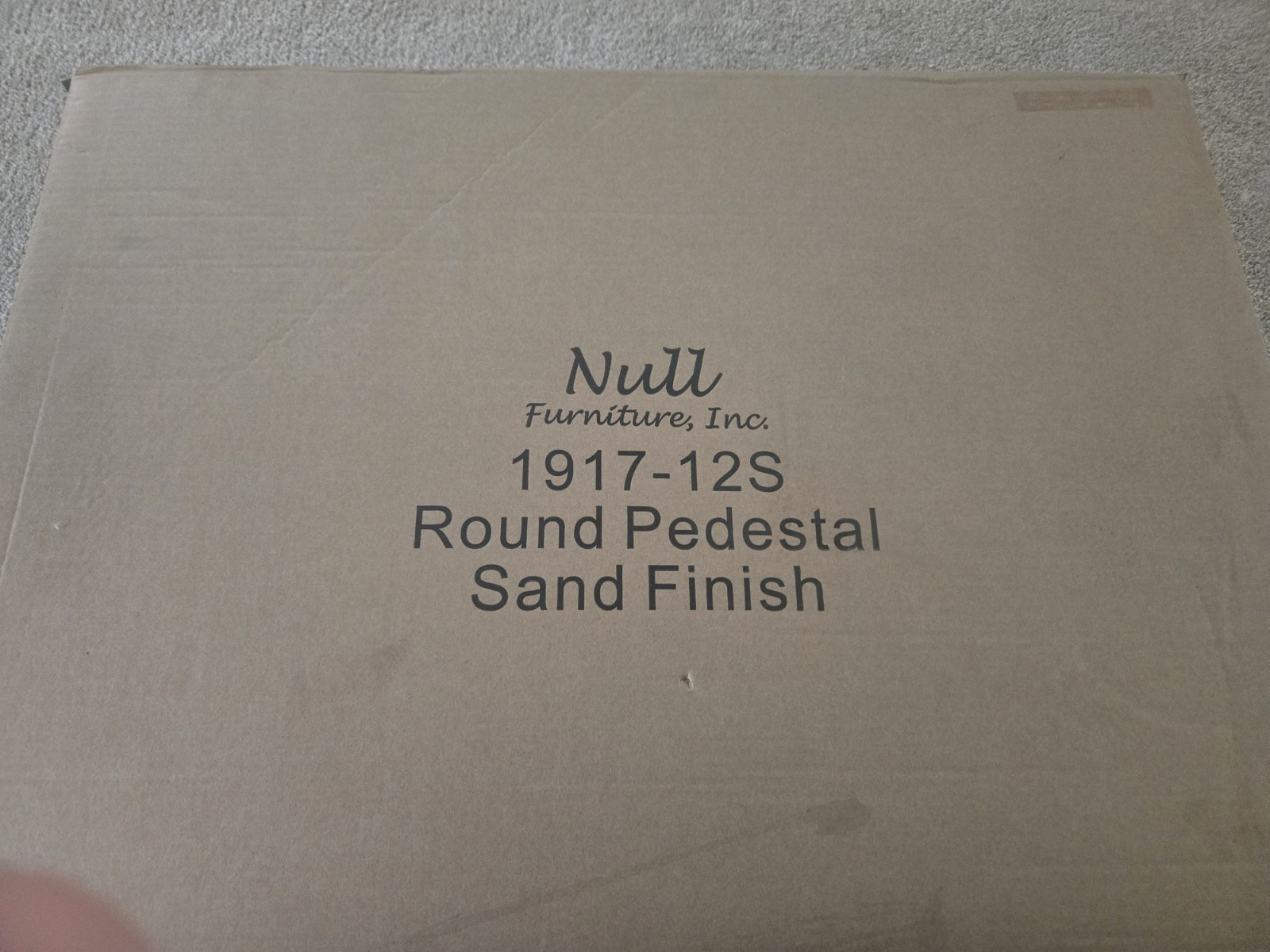 Null Funiture Round Pedestal Table Hickory/Coal Wood Matt Finish 1917-12S gallery