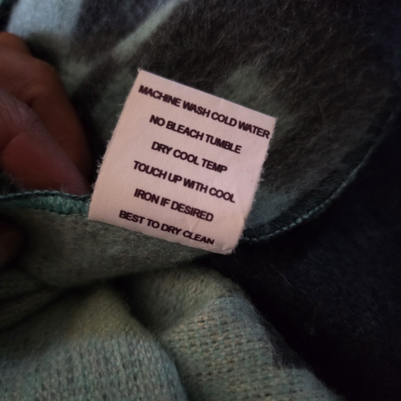 ~~NATIVE CREATIONS ECUADOR Aztec 100% ALPACA Blanket Blue 77x91 gallery