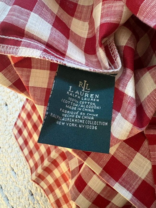RALPH LAUREN COLD SPRING GINGHAM RED PAIR OF STANDARD PILLOWCASES ~ EUC gallery