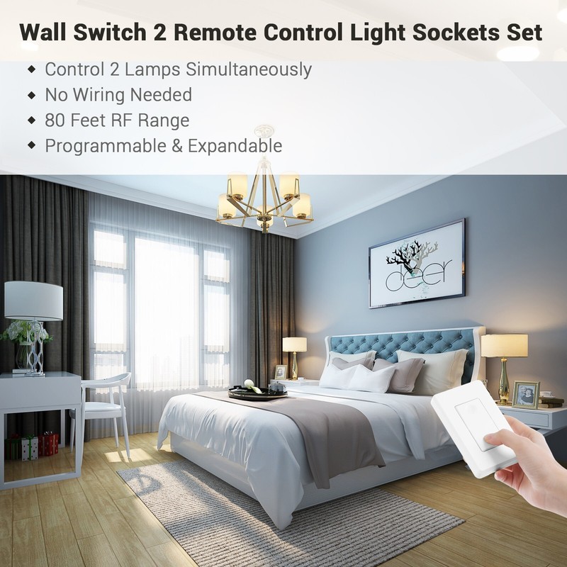 DEWENWILS Remote Control Light Socket Wireless Light Switch and Receiver Set gallery